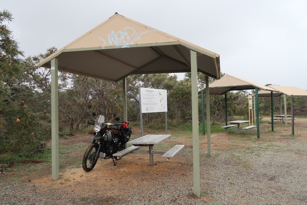 Bike under tin roof